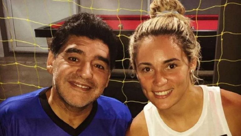 Rocío Oliva con Diego Maradona
