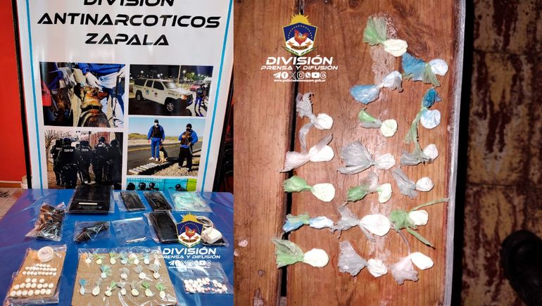 Cocaína, anfetaminas y tres demorados en un allanamiento en Zapala