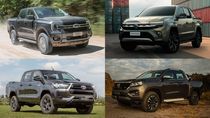 Ford Ranger, Volkswagen Amarok, Toyota Hilux y Fiat Titano. Ford Ranger, Volkswagen Amarok, Toyota Hilux y Fiat Titano.