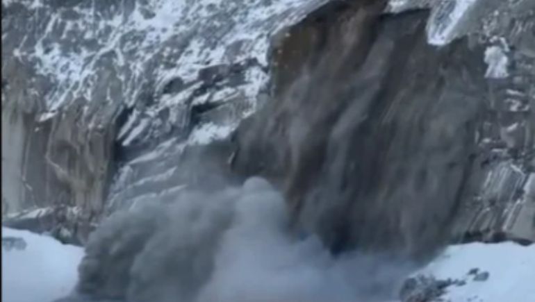Derrumbes en la alta montaña
