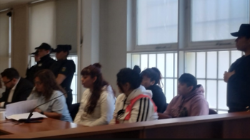 La audiencia judicial de este viernes en los Tribunales de Puerto Madryn. La audiencia judicial de este viernes en los Tribunales de Puerto Madryn.