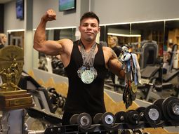 estudia nutricion, es creador de contenido y se consagro campeon de fisicoculturismo