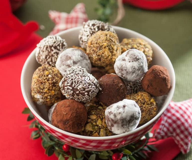 Cómo hacer trufas de mantecol para Navidad