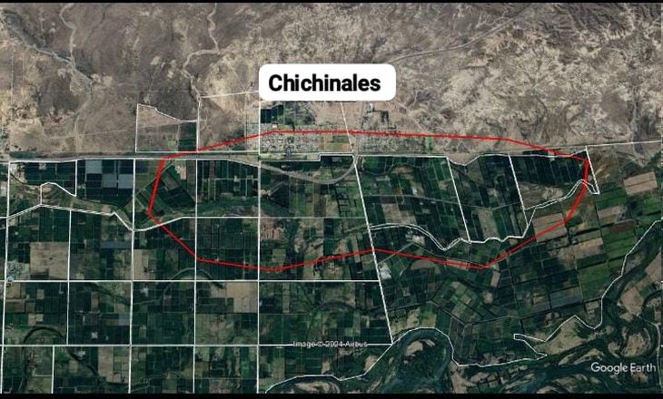 La zona de Chichinales que fue afectada por el granizo este fin de semana. La zona de Chichinales que fue afectada por el granizo este fin de semana.