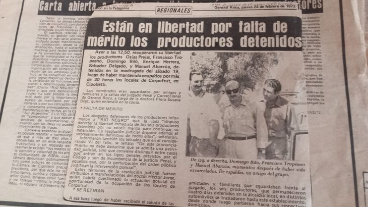 La historia del Movimiento Regional de Productores también está atravesada por la represión de las dictaduras militares. Entre sus principales dirigentes se encontraba Francisco Tropeano. La historia del Movimiento Regional de Productores también está atravesada por la represión de las dictaduras militares. Entre sus principales dirigentes se encontraba Francisco Tropeano.