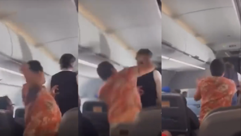 Un pasajero golpeó a un azafato en pleno vuelo y fue detenido