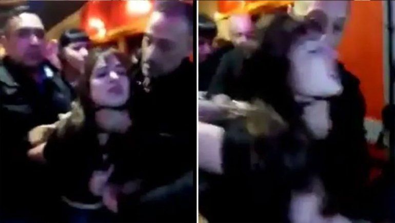 Violento video: patovica ahorcó y empujó a una chica para sacarla de un boliche de Ushuaia
