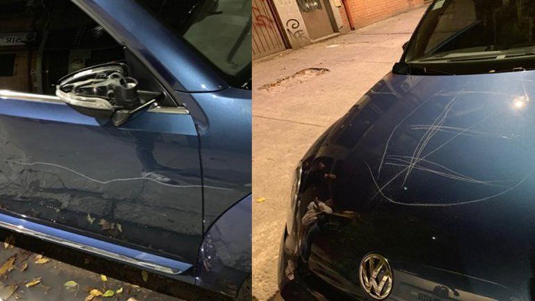 Noche de furia: destrozó un auto que tapaba la entrada de su garage