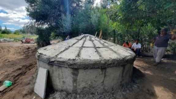 Construyeron una cisterna para combatir incendios forestales
