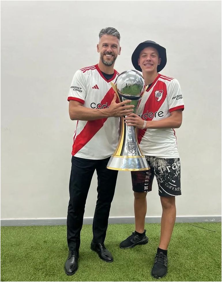 Martín Demichelis y su hijo Martín Demichelis y su hijo