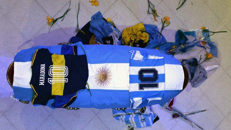 La Capilla Ardiente de Maradona.