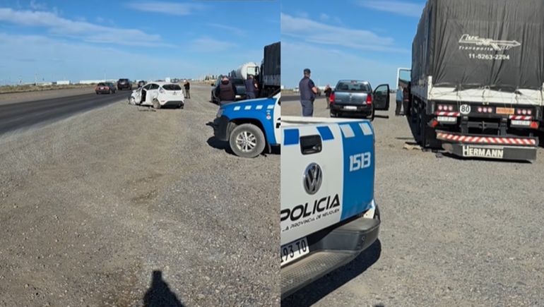 Confuso choque en la Autovía Norte: un Ford Ka contra un camión estacionado