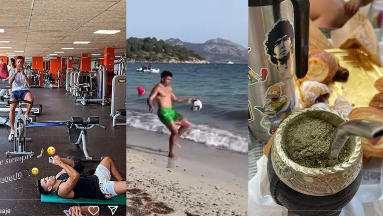 Playa, mate, facturas y jueguitos con el Coco Lamela, las vacaciones del Huevo Acuña