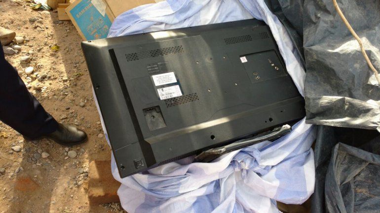 El televisor de 32 pulgadas fue recuperado por la Policía.