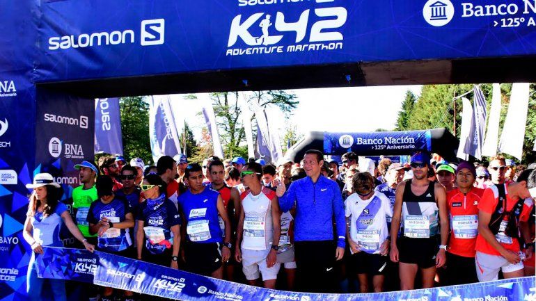 Gutiérrez participó de la largada de la tradicional carrera K42