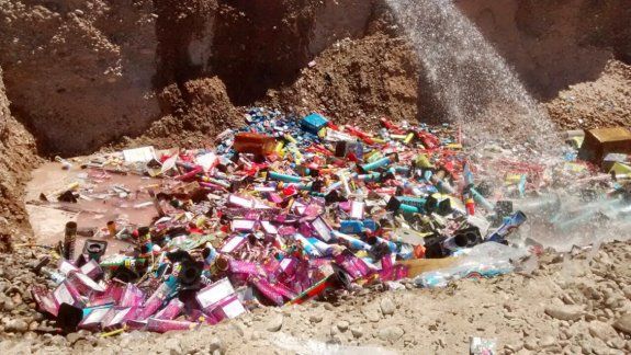 Decomisaron y destruyeron una tonelada de pirotecnia ilegal 
