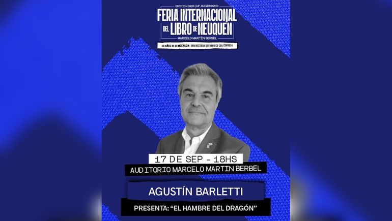 Agustín Barletti se presentará en la Feria del Libro