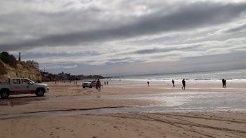 La playa de Las Grutas esta mañana. El cielo se muestra nublado, y se esperan tormentas para toda la joranda. La playa de Las Grutas esta mañana. El cielo se muestra nublado, y se esperan tormentas para toda la joranda.