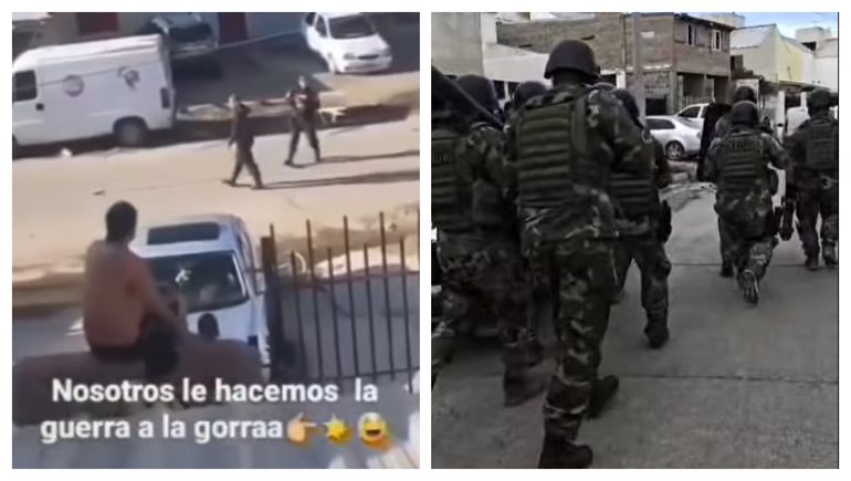 Policías acudieron a un presunto cruce entre bandas en Trelew pero se encontraron con una agresión inesperada. Policías acudieron a un presunto cruce entre bandas en Trelew pero se encontraron con una agresión inesperada.