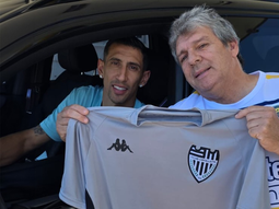 Carlos junto al campeón del Mundo, Ángel Di María, Carlos junto al campeón del Mundo, Ángel Di María,