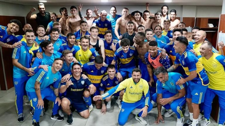 Los jugadores de Boca Los jugadores de Boca
