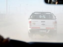 El viento complica también la visibilidad en las rutas. El viento complica también la visibilidad en las rutas.