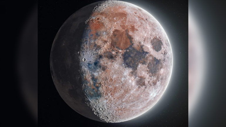 Publican imágenes de la Luna como nunca se vio