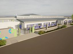 La máqueta del nuevo CET que se construirá en Cipolletti. La máqueta del nuevo CET que se construirá en Cipolletti.