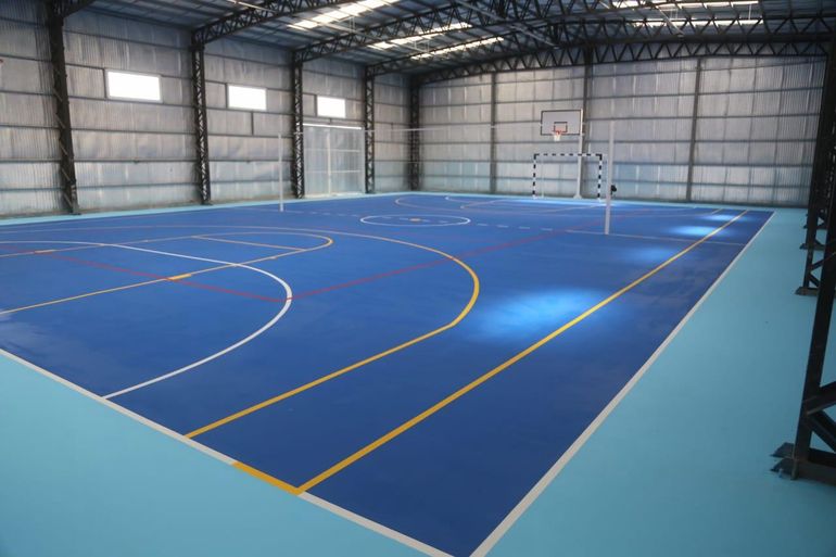 El barrio Hibepa ya tiene su polideportivo y le puso fecha de inauguración
