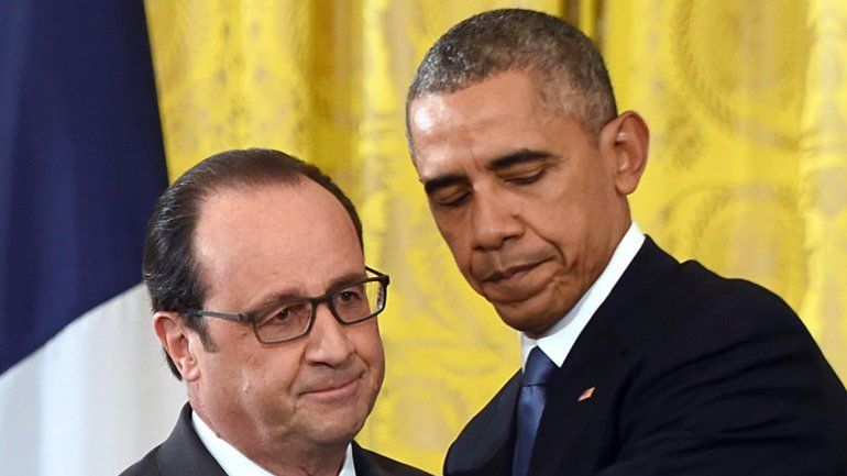 Barack Obama y François Hollande