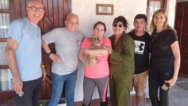 Felicita Moreno con el yorkshire Paul