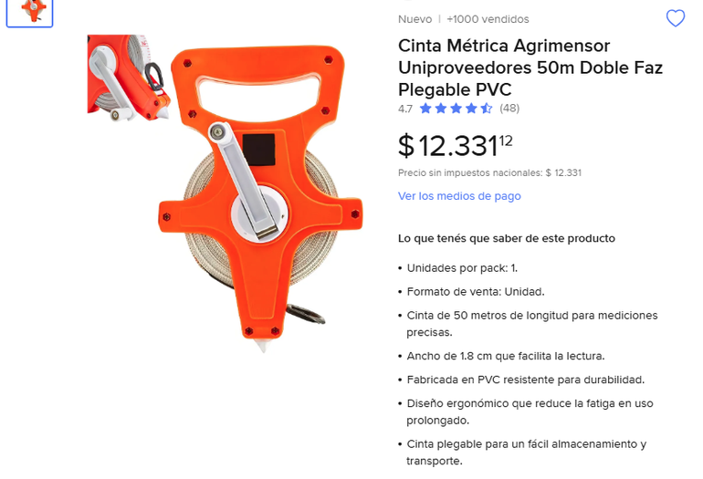 Captura de Mercado Libre Captura de Mercado Libre