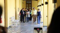 El equiopo paritario del gobierno de Neuquén.,