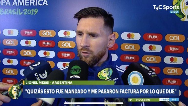 Messi volvió a criticar a la Conmebol, habló de corrupción y dijo por qué lo echaron