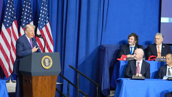 Javier Milei disertó en la sesión inaugural de la Junta de la Paz. Javier Milei disertó en la sesión inaugural de la Junta de la Paz.