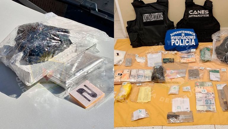 El narco apresado en Plottier ocultaba un ladrillo de casi 900 gramos de cocaína y varios envoltorios listos para la venta.