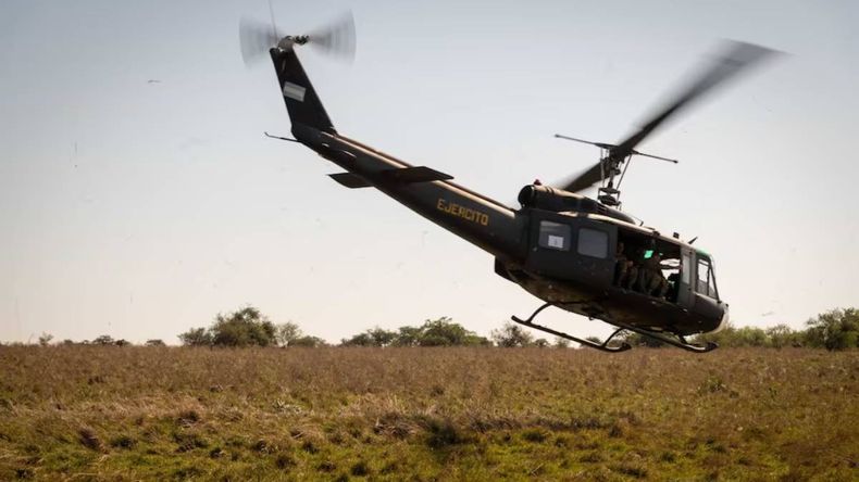 Accidente aéreo en Tunuyán: cayó un helicóptero del Ejército Argentino