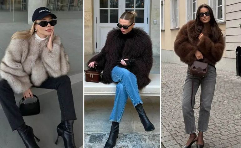 Con botas y un bolso pequeño, el abrigo de pelo es ideal para un look de noche. Con botas y un bolso pequeño, el abrigo de pelo es ideal para un look de noche.