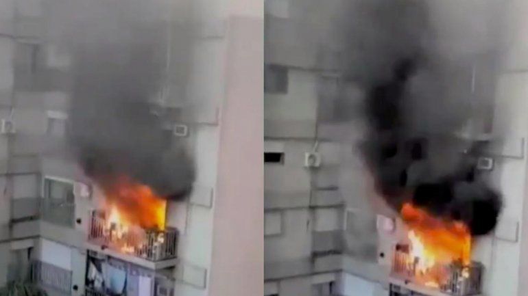 Impresionante incendio en un edificio porteño