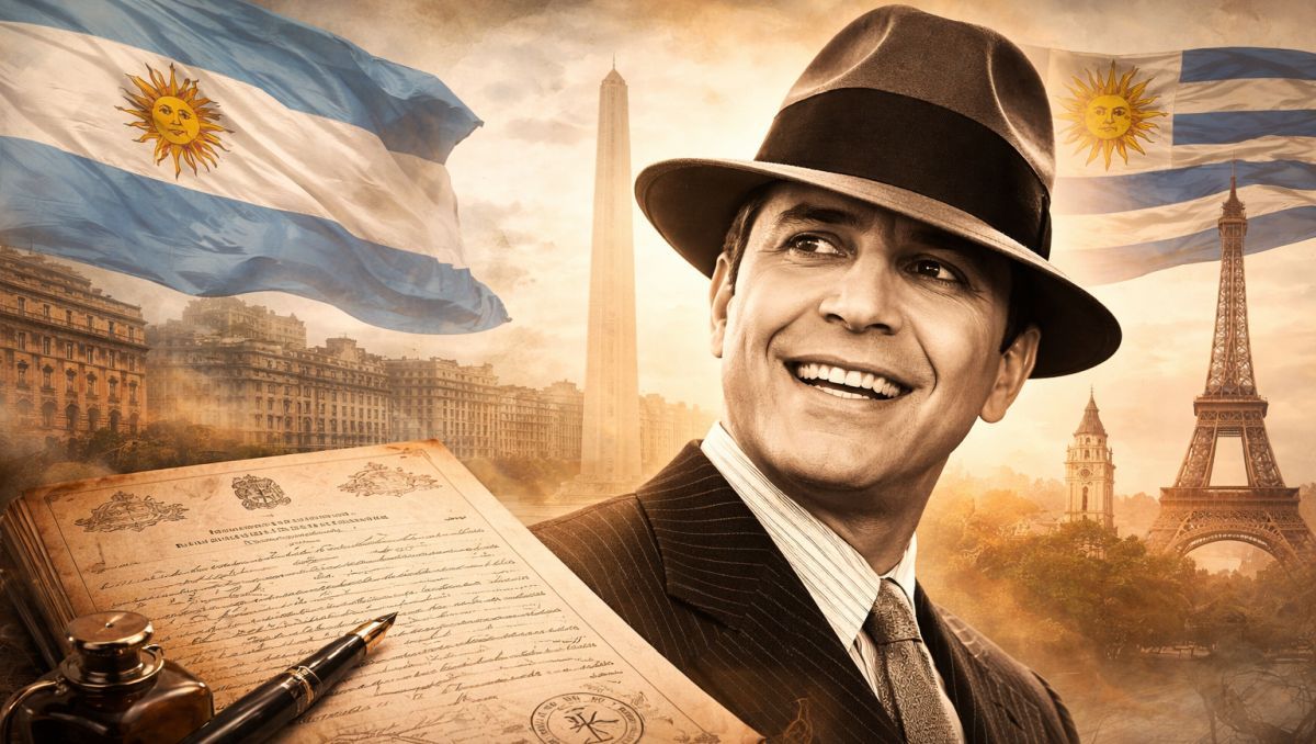 Carlos Gardel, ícono del tango rioplatense, vuelve al centro del debate por un documento que reabre la discusión sobre su origen.