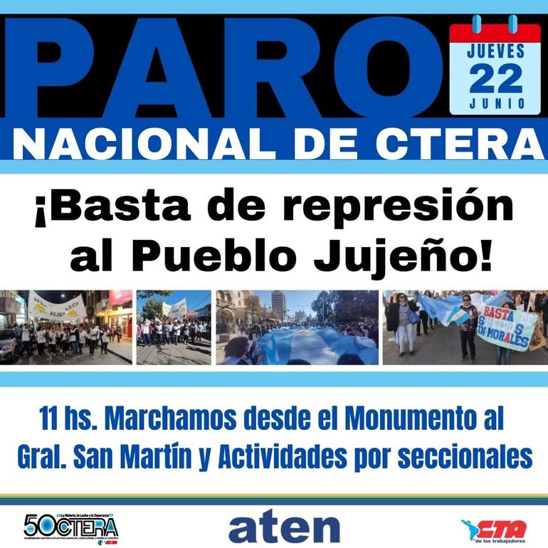 ATEN anunció que va al paro nacional la fecha y los motivos