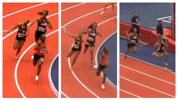 El incidente ocurrió en las finales estatales de una carrera de relevos 4x200 en Estados Unidos. El incidente ocurrió en las finales estatales de una carrera de relevos 4x200 en Estados Unidos.