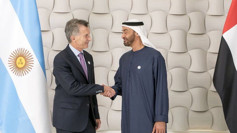 Macri se reunió con el príncipe de los Emiratos antes del cierre de su gira