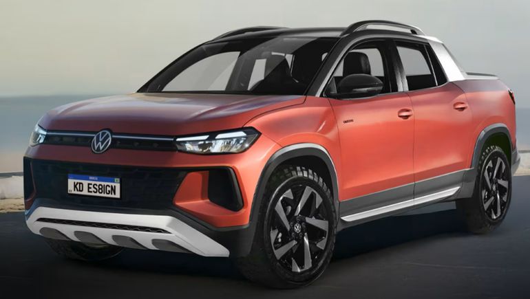 El render de la Volkswagen Tukan que trascendió en las últimas semanas. Foto: KDesign AG. El render de la Volkswagen Tukan que trascendió en las últimas semanas. Foto: KDesign AG.
