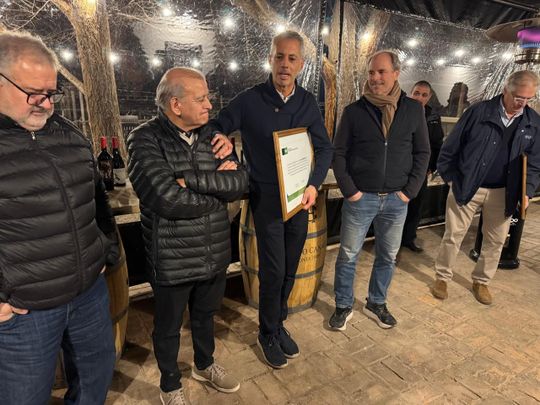 Marcelo Miras, Juan Garabito, Carlos Banacloy, Guillermo Barzi Canale y Norberto Ghirardelli.