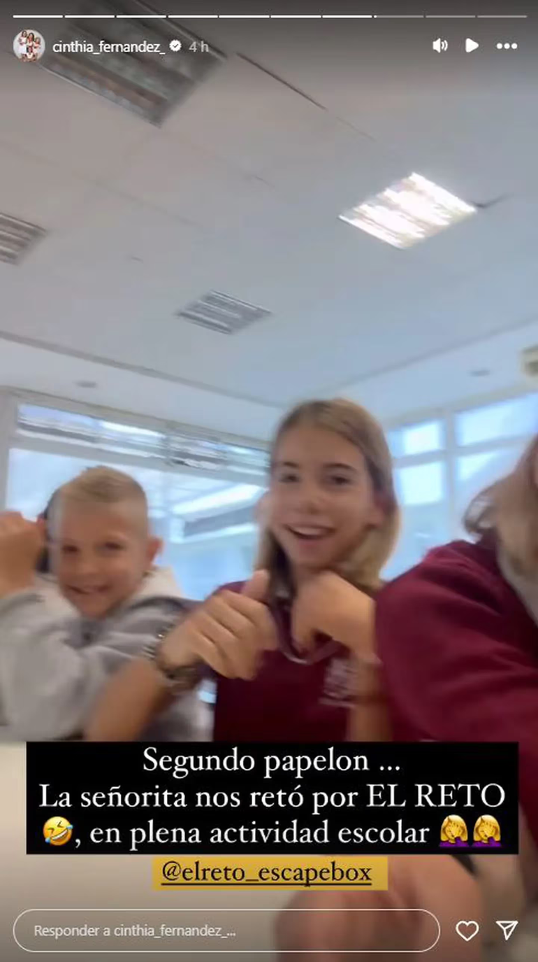 El reto de la maestra a Cinthia Fernández El reto de la maestra a Cinthia Fernández