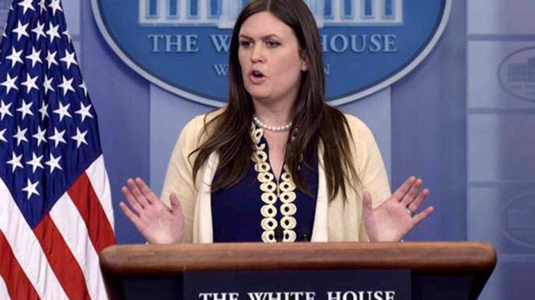 La portavoz de la Casa Blanca dijo: No declaramos la guerra a nadie.