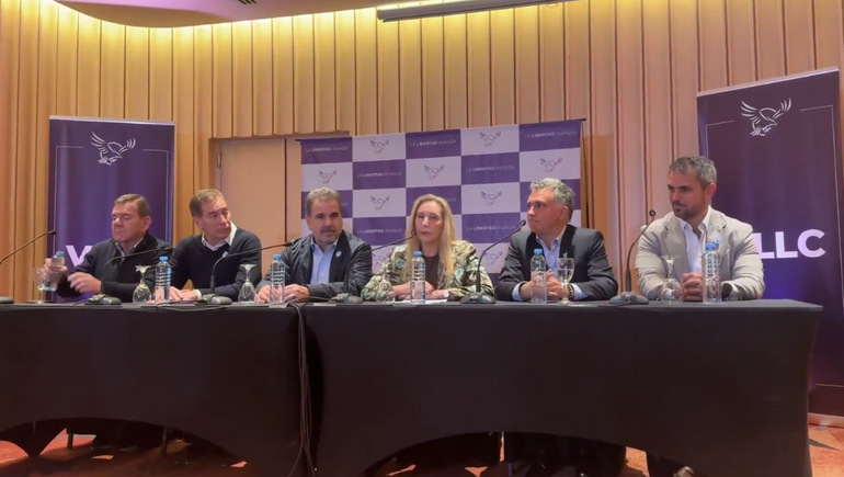 Karina Milei encabezó la conferencia de prensa del acuerdo entre LLA y el PRO