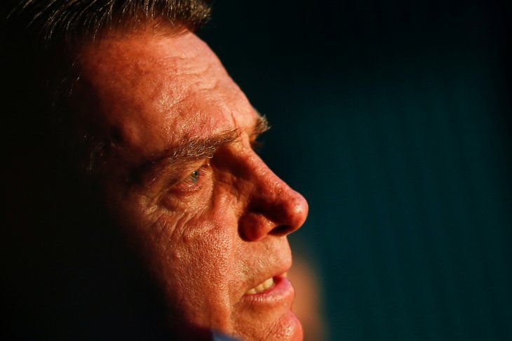 El presidente Jair Bolsonaro durante la entrevista colectiva en Brasilia, el 12/07/2021. REUTERS/Adriano Machado