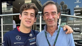 Franco Colapinto junto con su papá, Aníbal.